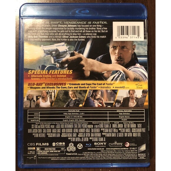 Dwayne "The Rock" Johnson 3 Movie Blu-ray Lot Hercules Faster Tooth Fairy Action - Picture 3 of 13